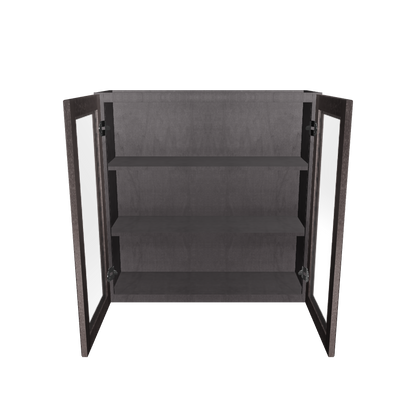 Frosted Glass Door Wall Kitchen Cabinet WMD3636 Milan Slate 36 in. width 36 in. height 12 in. depth