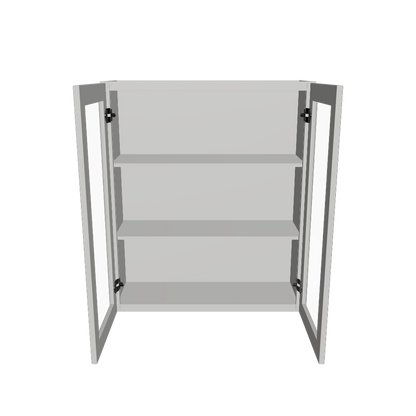 Frosted Glass Door Wall Kitchen Cabinet WMD3642 Milan Pearl 36 in. width 42 in. height 12 in. depth