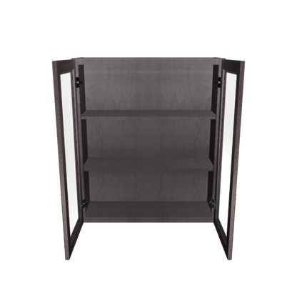 Frosted Glass Door Wall Kitchen Cabinet WMD3642 Milan Slate 36 in. width 42 in. height 12 in. depth