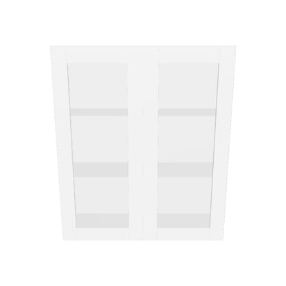 Frosted Glass Door Wall Kitchen Cabinet WMD3642 Alpina White LessCare 36 in. width 42 in. height 12 in. depth