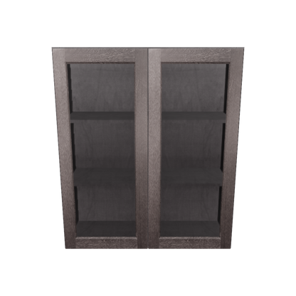 Frosted Glass Door Wall Kitchen Cabinet WMD3642 Milan Slate 36 in. width 42 in. height 12 in. depth