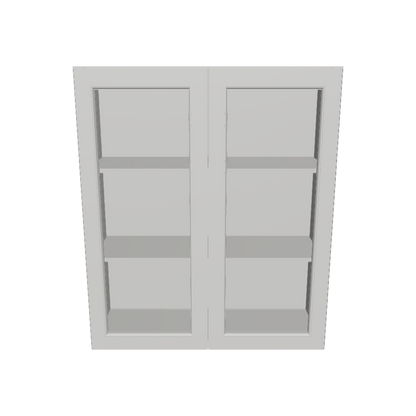 Frosted Glass Door Wall Kitchen Cabinet WMD3642 Milan Pearl 36 in. width 42 in. height 12 in. depth