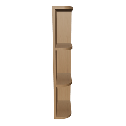 What-Not-Shelf Kitchen Cabinet WN636 Shaker Toffee LessCare 6 in. width 36 in. height 12 in. depth