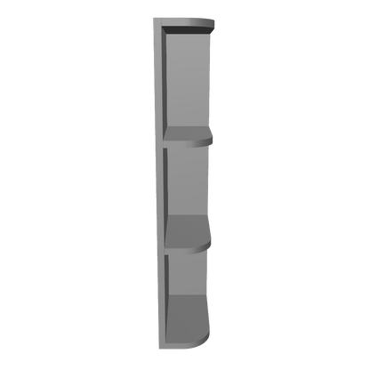 What-Not-Shelf Kitchen Cabinet WN636 Colonial Gray LessCare 6 in. width 36 in. height 12 in. depth