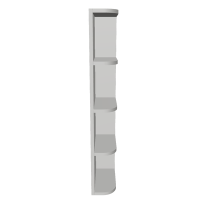 What-Not-Shelf Kitchen Cabinet WN642 Milan Pearl 6 in. width 42 in. height 12 in. depth