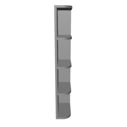 What-Not-Shelf Kitchen Cabinet WN642 Colonial Gray LessCare 6 in. width 42 in. height 12 in. depth