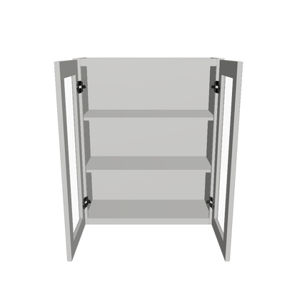 Frosted Glass Door Wall Kitchen Cabinet WMD3036 Milan Pearl 30 in. width 36 in. height 12 in. depth