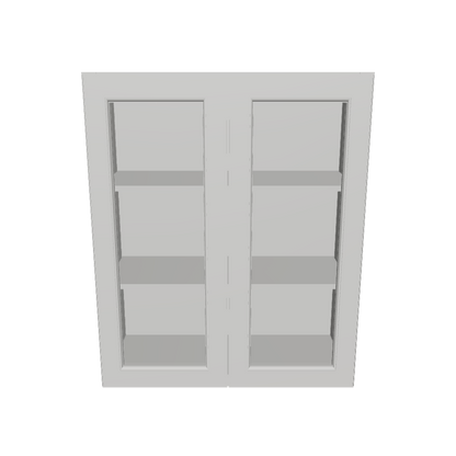 Frosted Glass Door Wall Kitchen Cabinet WMD3036 Milan Pearl 30 in. width 36 in. height 12 in. depth