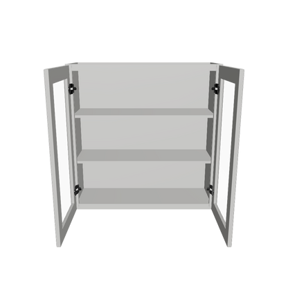 Frosted Glass Door Wall Kitchen Cabinet WMD3636 Milan Pearl 36 in. width 36 in. height 12 in. depth