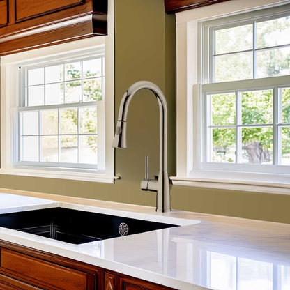 Pull Down Kitchen Faucet LK5B Brushed Nickel Finish - Faucets