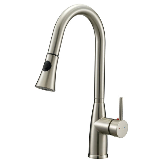 Pull Down Kitchen Faucet LK5B Brushed Nickel Finish - Faucets