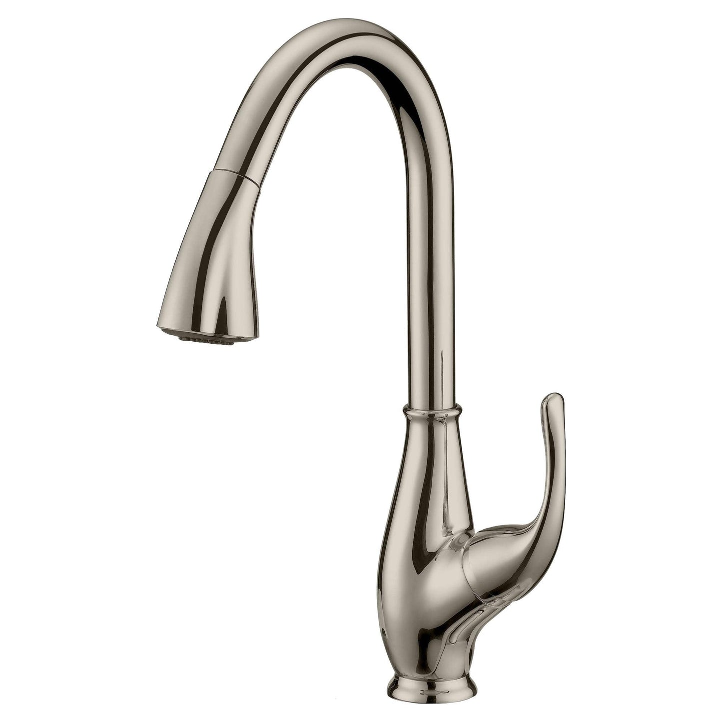 Pull Down Kitchen Faucet LK7B Deck-Plate Brushed Nickel - Faucets