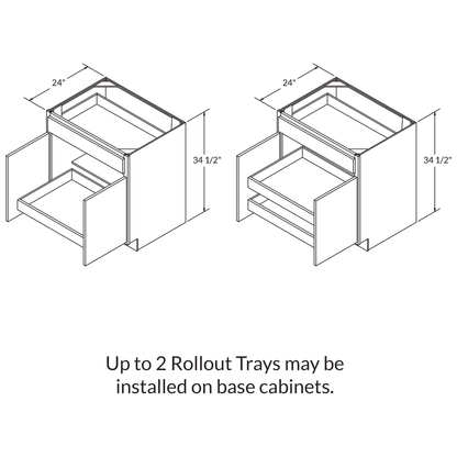 Rollout Cabinetry Drawer Upgrade for 27’’W Cabinet - Kitchen Cabinets
