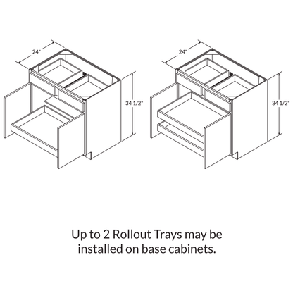 Rollout Cabinetry Drawer Upgrade for 33’’W Cabinet - Kitchen Cabinets
