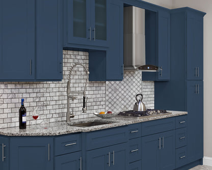Scribe Molding MSW8 Danbury Blue LessCare 0.75 in. width 0.25 in. height 96 in. depth - Kitchen Cabinets