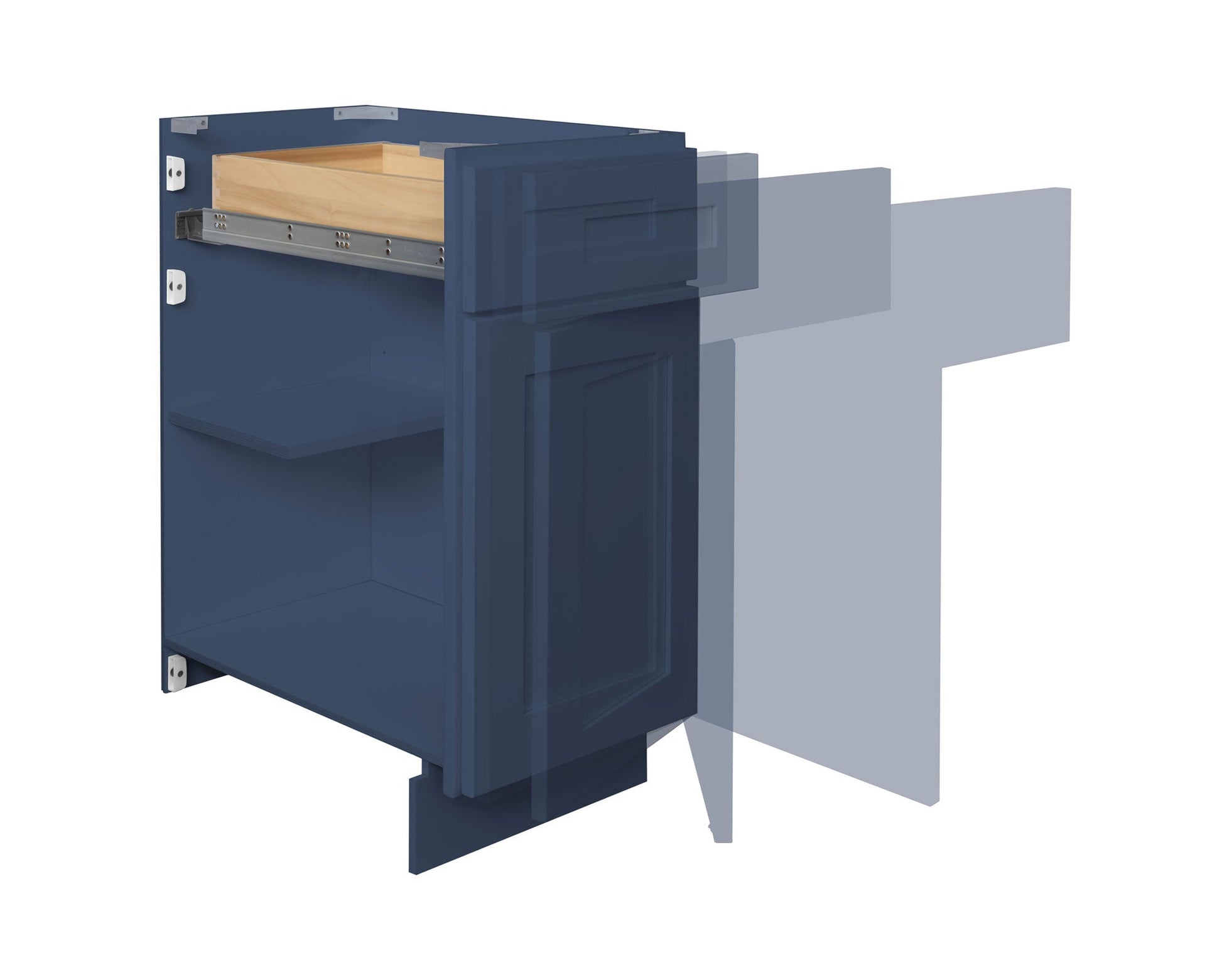 Scribe Molding MSW8 Danbury Blue LessCare 0.75 in. width 0.25 in. height 96 in. depth - Kitchen Cabinets