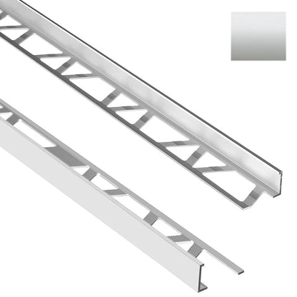 Silver Edge Trim Jolly 3/8 in. by 8 ft. Aluminum L Angle Edging for Wall or Floor Tile - Edge Trim