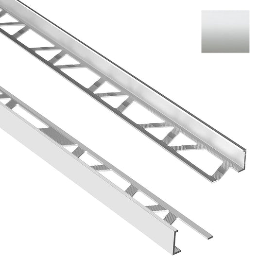 Silver Edge Trim Jolly 3/8 in. by 8 ft. Aluminum L Angle Edging for Wall or Floor Tile - Edge Trim
