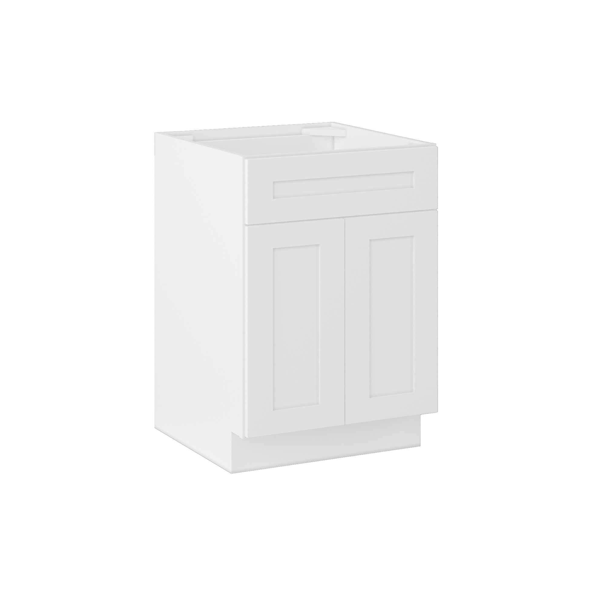 Sink Base Kitchen Cabinet SB24 Alpina White LessCare 24 in. width 34.5 in. height 24 in. depth - Kitchen Cabinets