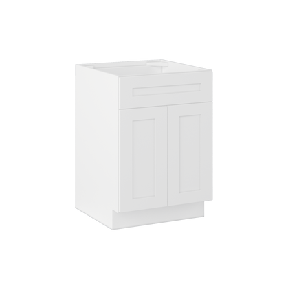 Sink Base Kitchen Cabinet SB24 Alpina White LessCare 24 in. width 34.5 in. height 24 in. depth - Kitchen Cabinets