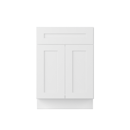 Sink Base Kitchen Cabinet SB24 Alpina White LessCare 24 in. width 34.5 in. height 24 in. depth - Kitchen Cabinets