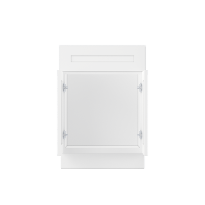 Sink Base Kitchen Cabinet SB24 Alpina White LessCare 24 in. width 34.5 in. height 24 in. depth - Kitchen Cabinets