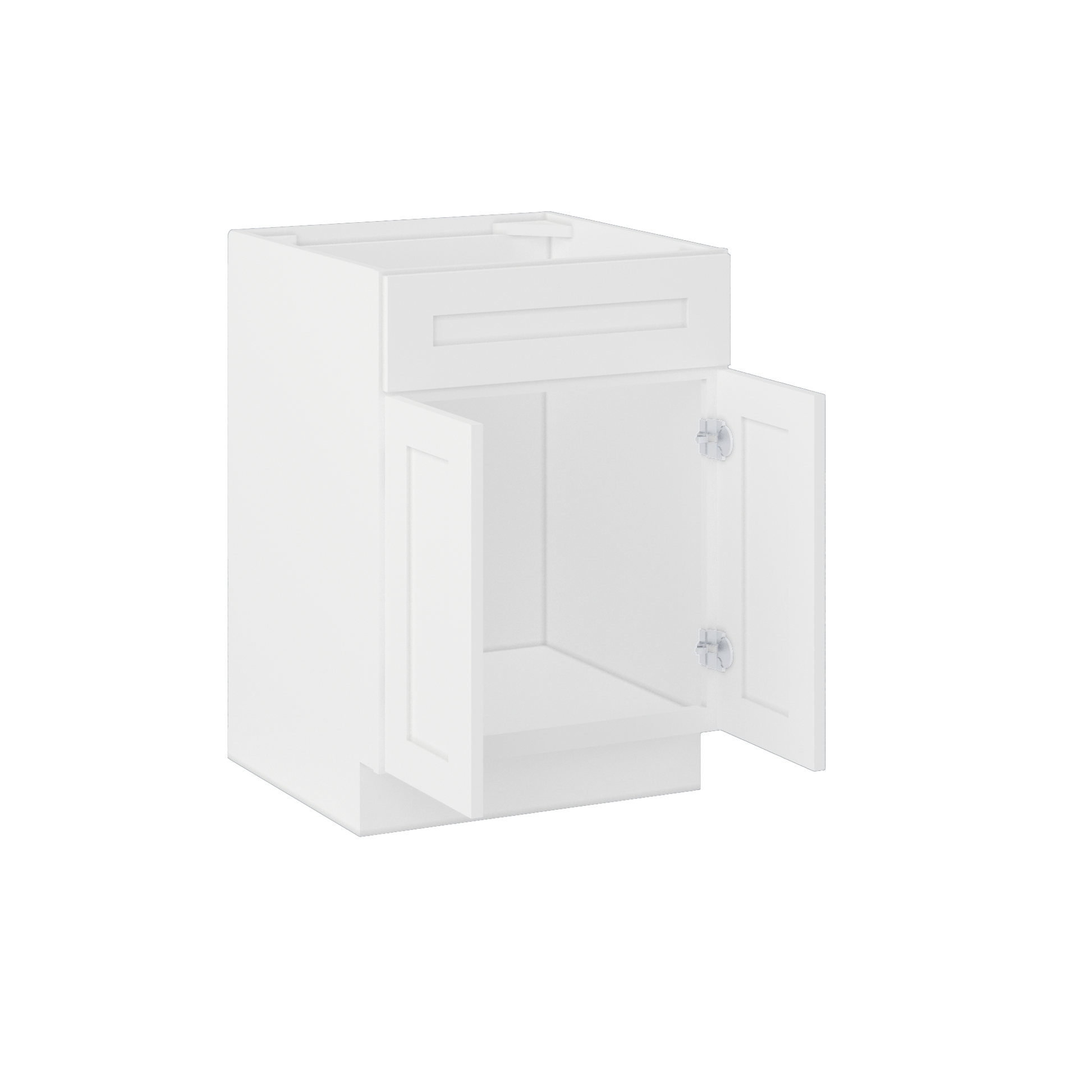 Sink Base Kitchen Cabinet SB24 Alpina White LessCare 24 in. width 34.5 in. height 24 in. depth - Kitchen Cabinets