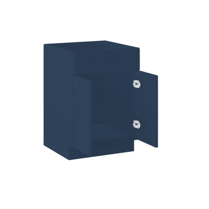 Sink Base Kitchen Cabinet SB24 Danbury Blue LessCare 24 in. width 34.5 in. height 24 in. depth - Kitchen Cabinets