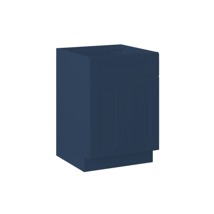 Sink Base Kitchen Cabinet SB24 Danbury Blue LessCare 24 in. width 34.5 in. height 24 in. depth - Kitchen Cabinets