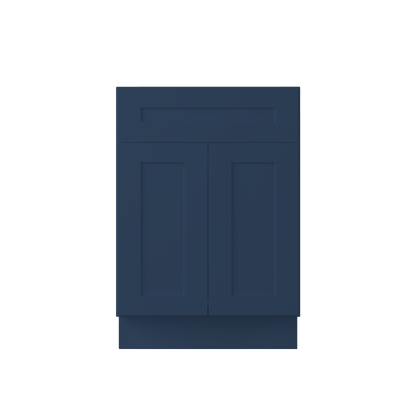 Sink Base Kitchen Cabinet SB24 Danbury Blue LessCare 24 in. width 34.5 in. height 24 in. depth - Kitchen Cabinets