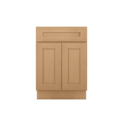 Sink Base Kitchen Cabinet SB24 Shaker Toffee LessCare 24 in. width 34.5 in. height 24 in. depth - Kitchen Cabinets