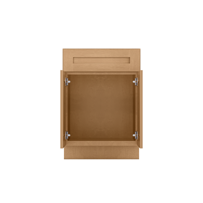 Sink Base Kitchen Cabinet SB24 Shaker Toffee LessCare 24 in. width 34.5 in. height 24 in. depth - Kitchen Cabinets