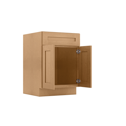 Sink Base Kitchen Cabinet SB24 Shaker Toffee LessCare 24 in. width 34.5 in. height 24 in. depth - Kitchen Cabinets