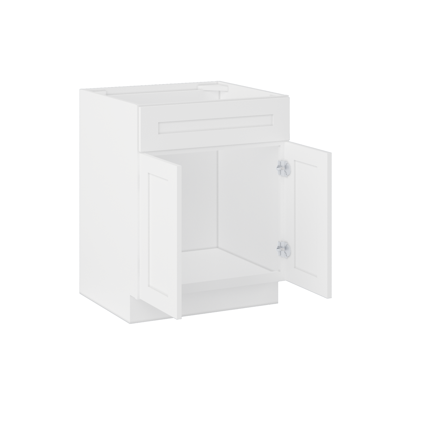 Sink Base Kitchen Cabinet SB27 Alpina White LessCare 27 in. width 34.5 in. height 24 in. depth - Kitchen Cabinets