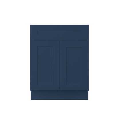 Sink Base Kitchen Cabinet SB27 Danbury Blue LessCare 27 in. width 34.5 in. height 24 in. depth - Kitchen Cabinets