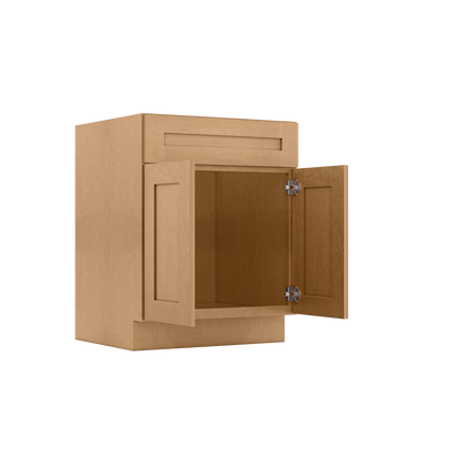 Sink Base Kitchen Cabinet SB27 Shaker Toffee LessCare 27 in. width 34.5 in. height 24 in. depth - Kitchen Cabinets