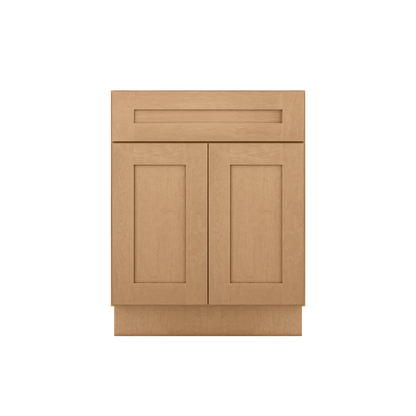 Sink Base Kitchen Cabinet SB27 Shaker Toffee LessCare 27 in. width 34.5 in. height 24 in. depth - Kitchen Cabinets