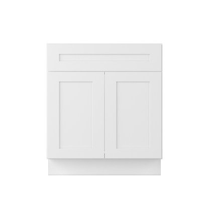 Sink Base Kitchen Cabinet SB30 Alpina White LessCare 30 in. width 34.5 in. height 24 in. depth - Kitchen Cabinets