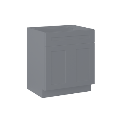 Sink Base Kitchen Cabinet SB30 Colonial Gray LessCare 30 in. width 34.5 in. height 24 in. depth - Kitchen Cabinets