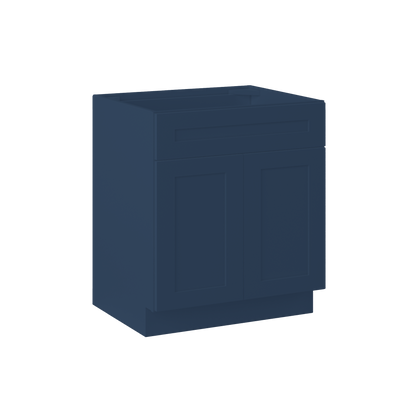 Sink Base Kitchen Cabinet SB30 Danbury Blue LessCare 30 in. width 34.5 in. height 24 in. depth - Kitchen Cabinets