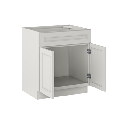 Sink Base Kitchen Cabinet SB30 Milan Pearl LessCare 30 in. width 34.5 in. height 24 in. depth - Kitchen Cabinets