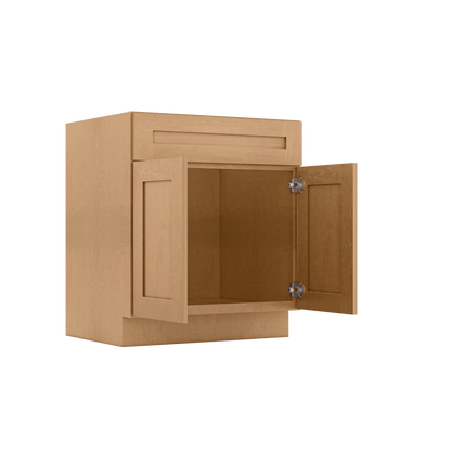 Sink Base Kitchen Cabinet SB30 Shaker Toffee LessCare 30 in. width 34.5 in. height 24 in. depth - Kitchen Cabinets