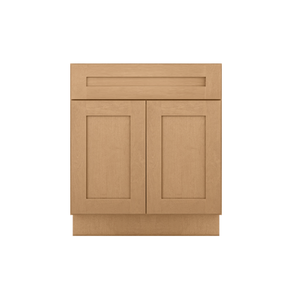 Sink Base Kitchen Cabinet SB30 Shaker Toffee LessCare 30 in. width 34.5 in. height 24 in. depth - Kitchen Cabinets