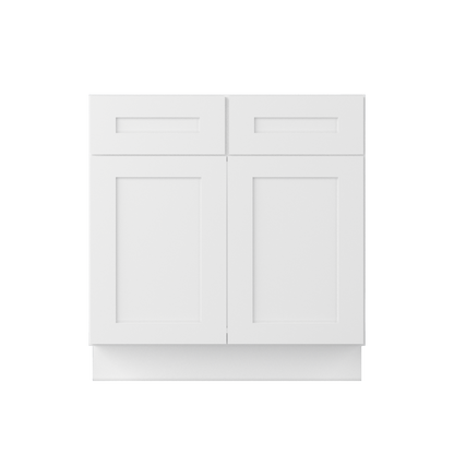 Sink Base Kitchen Cabinet SB33 Alpina White LessCare 33 in. width 34.5 in. height 24 in. depth - Kitchen Cabinets