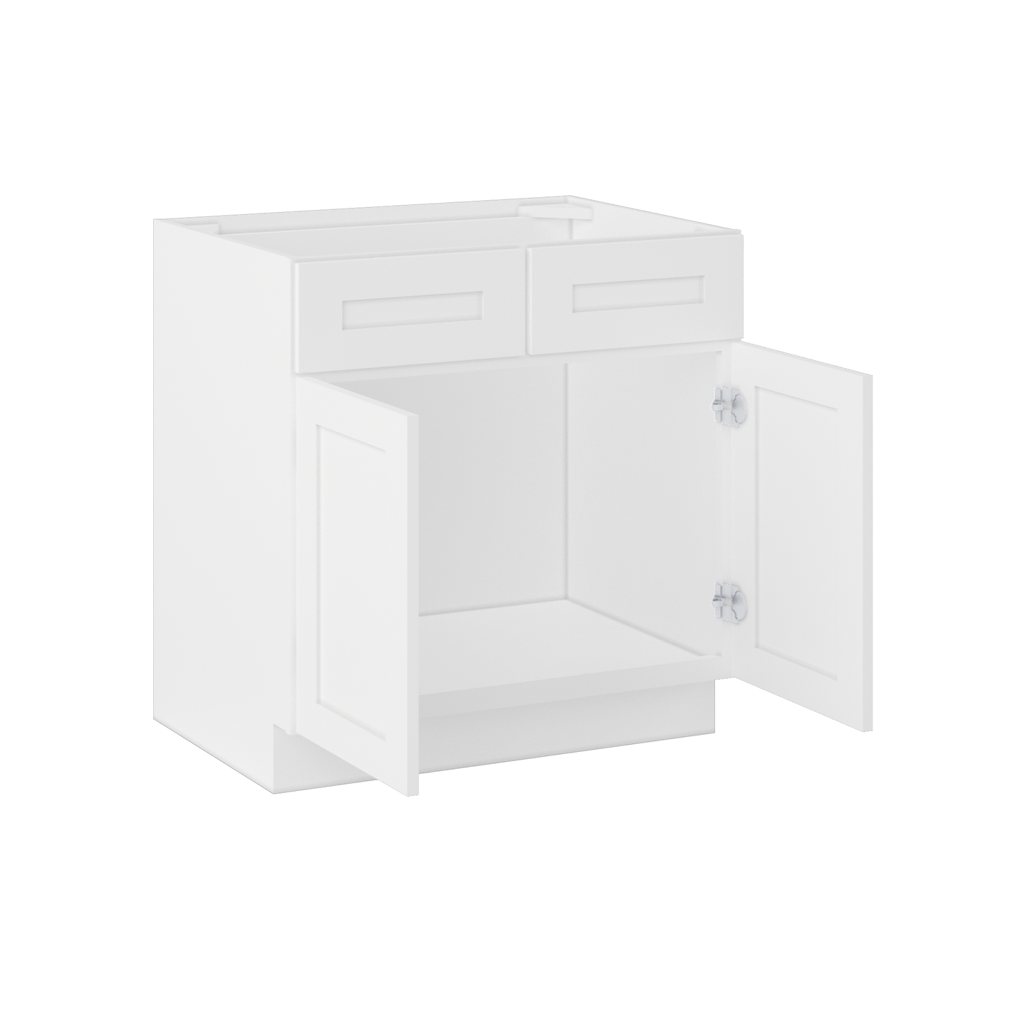 Sink Base Kitchen Cabinet SB33 Alpina White LessCare 33 in. width 34.5 in. height 24 in. depth - Kitchen Cabinets