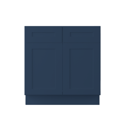Sink Base Kitchen Cabinet SB33 Danbury Blue LessCare 33 in. width 34.5 in. height 24 in. depth - Kitchen Cabinets