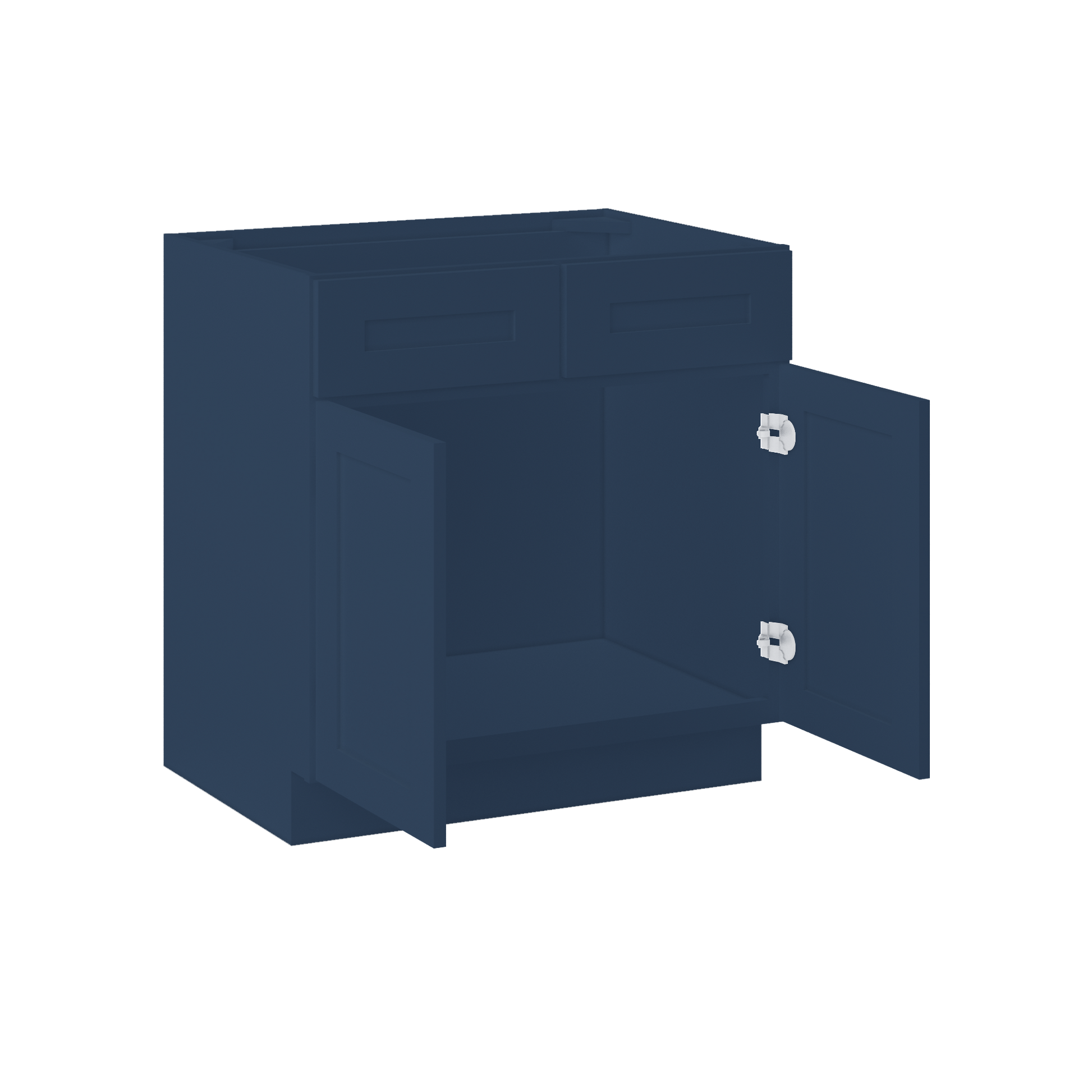 Sink Base Kitchen Cabinet SB33 Danbury Blue LessCare 33 in. width 34.5 in. height 24 in. depth - Kitchen Cabinets
