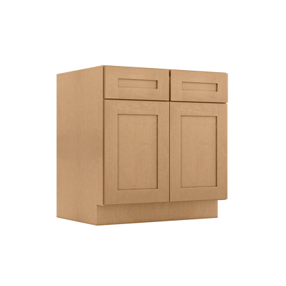 Sink Base Kitchen Cabinet SB33 Shaker Toffee LessCare 33 in. width 34.5 in. height 24 in. depth - Kitchen Cabinets