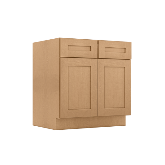Sink Base Kitchen Cabinet SB33 Shaker Toffee LessCare 33 in. width 34.5 in. height 24 in. depth - Kitchen Cabinets