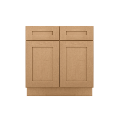 Sink Base Kitchen Cabinet SB33 Shaker Toffee LessCare 33 in. width 34.5 in. height 24 in. depth - Kitchen Cabinets